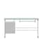 Flash Furniture Computer Desk Computer Desk w/3 Drawer Pedestal, Wht, 25-1/2" to 33" D X 29-3/4" H, 55" W X NAN-WK-017-GG - alternate 2